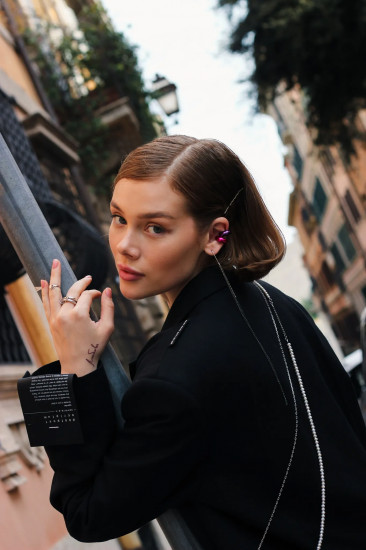 Серьга-кафф из серебра