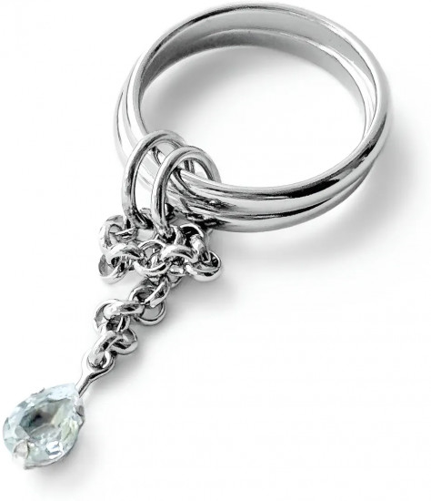 Кольцо из серебра с горным хрусталем