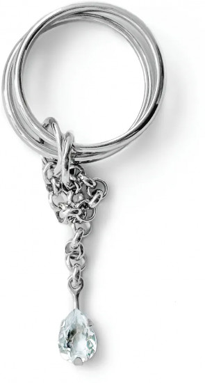 Кольцо из серебра с горным хрусталем