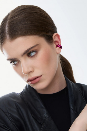 Серьга-кафф из серебра