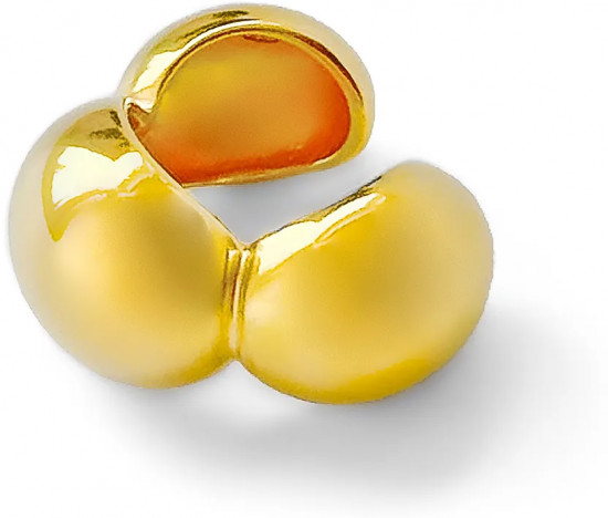 Серьга-кафф из серебра «Облачно»