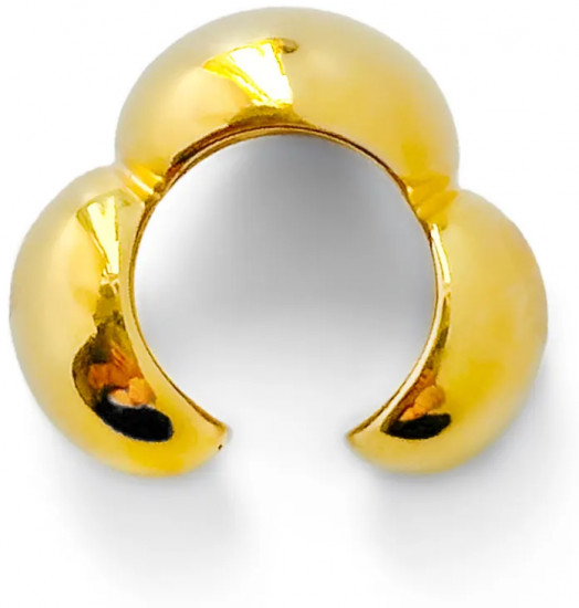 Серьга-кафф из серебра «Облачно»