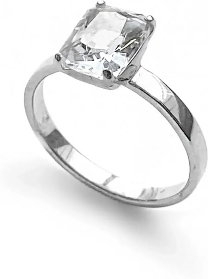 Кольцо из серебра с горным хрусталем