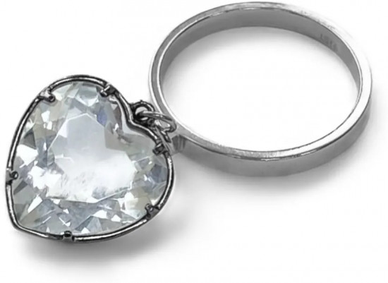 Кольцо из серебра с горным хрусталем