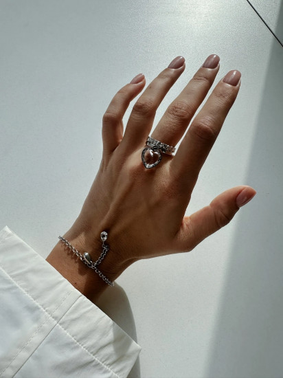 Кольцо из серебра с горным хрусталем