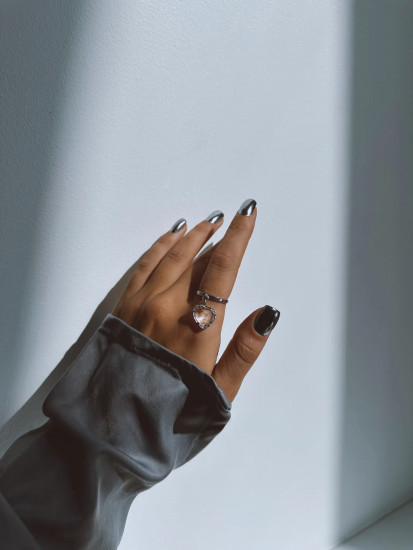 Кольцо из серебра с горным хрусталем
