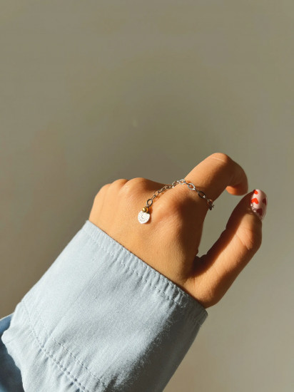 Кольцо-цепочка из серебра