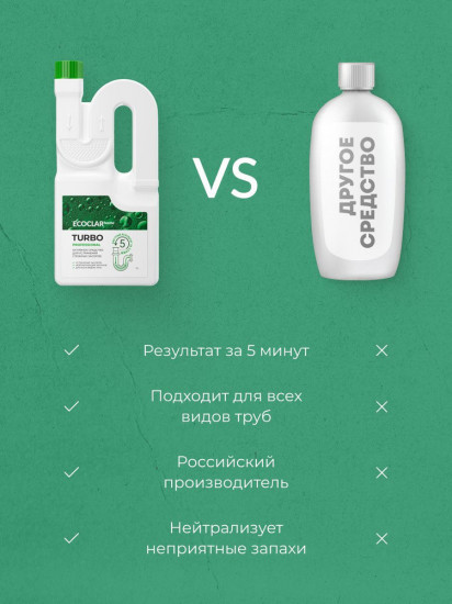 Активное средство для устранения сложных засоров «Turbo»