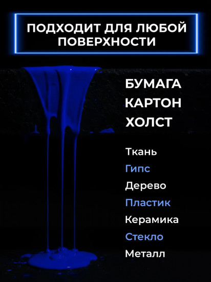 Краска флуоресцентная, 146 голубая