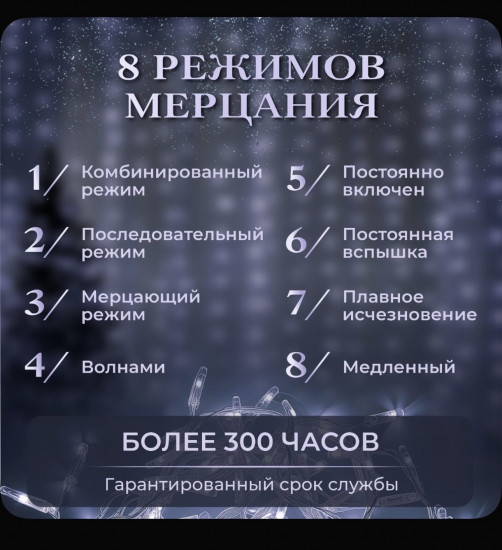 Гирлянда-штора «Роса»