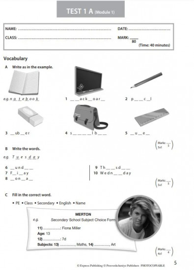 Английский язык. 5 класс. Spotlight. Test Booklet