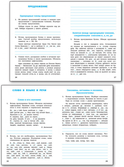 Тренажер по русскому языку. 4 класс