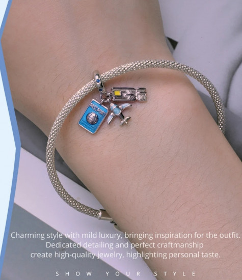 Шарм-подвеска «Паспорт, самолёт, авиабилет»