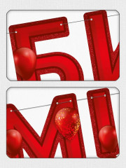 Гирлянда на нити «С юбилеем!» - Фото 2