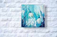 Картина маслом миниатюрная «Ice bloom» - Фото 6