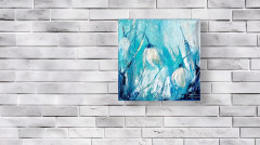 Картина маслом миниатюрная «Ice bloom» - Фото 5