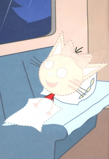 Три кота. Дом на колёсах. Аппликация-раскраска