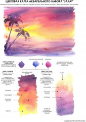 Набор красок акварельных «Закат» - Фото 8