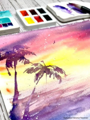 Набор красок акварельных «Закат» - Фото 13