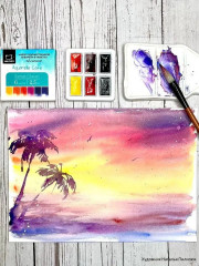 Набор красок акварельных «Закат» - Фото 14