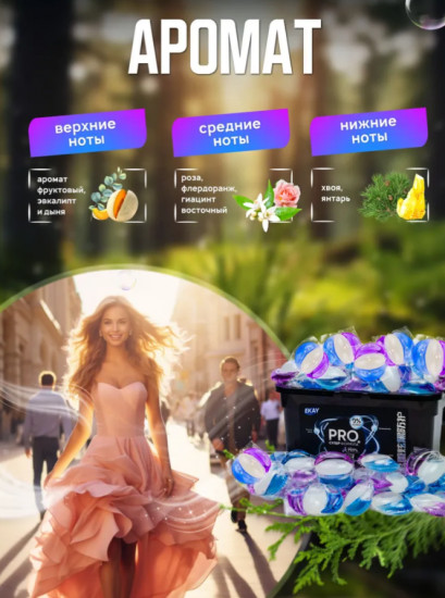 Капсулы для стирки белья 3 в 1 антибактериальные с кондиционером