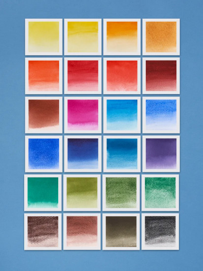 Набор акварели в кюветах