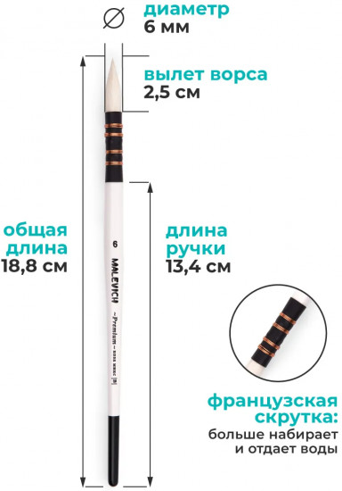 Кисть для акварели «Premium»
