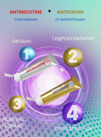 Набор зубных паст «Antinicotine & Anticrush»