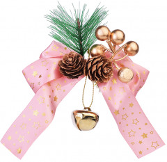 Набор новогодних украшений «Бантики с шишками» - Фото 1