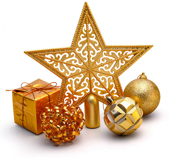 Набор новогодних украшений «Золото»