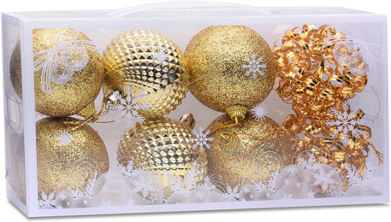 Набор новогодних украшений «Золотые шарики»
