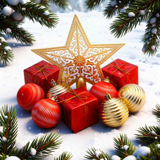 Набор новогодних украшений «Краски Нового года»