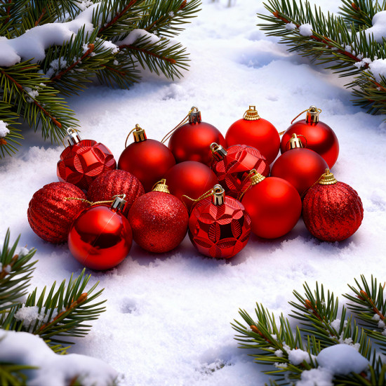 Набор новогодних украшений «Праздничные шарики»