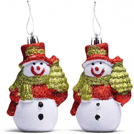 Набор новогодних украшений «Снеговичок с ёлочкой»