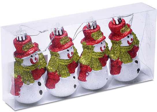 Набор новогодних украшений «Снеговичок с ёлочкой»