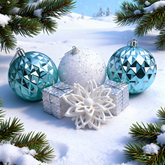 Набор новогодних украшений «Снежний вальс»