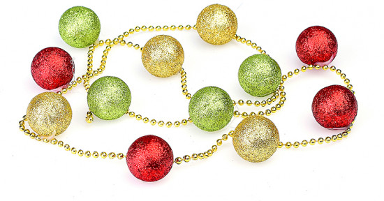Украшение новогоднее «Бусы шары»