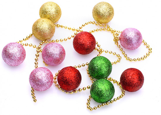 Украшение новогоднее «Бусы шары»