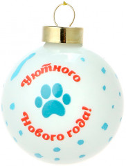 Шар елочный «Котик в шапочке» - Фото 1