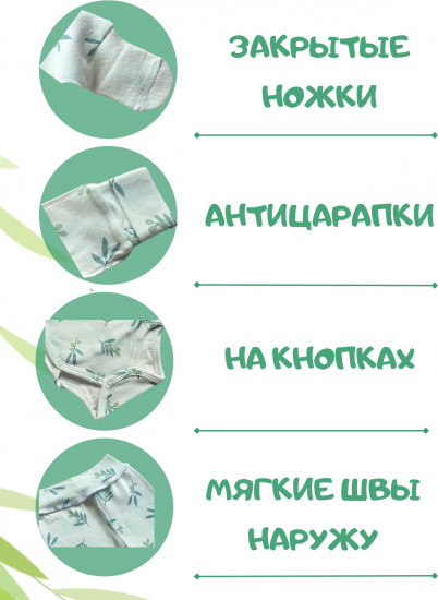 Боди для новорожденных с ползунками