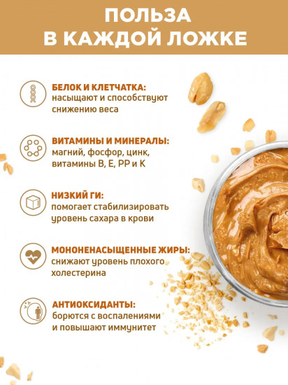 Паста арахисовая без добавок