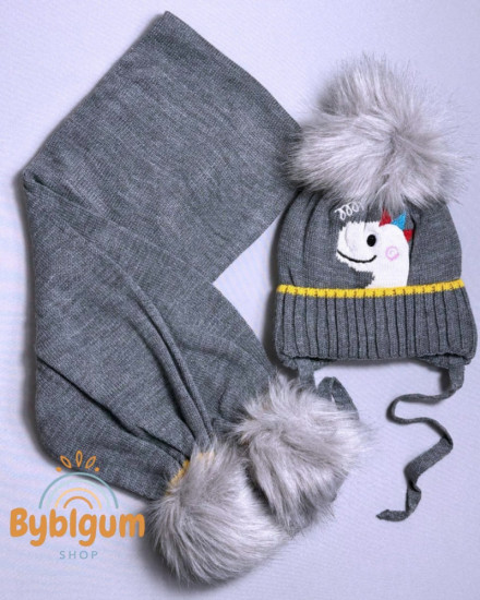 Комплект шапка и шарф детский