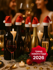 Набор украшений нонвогодних для сервировки праздничного стола «Шапочки Деда Мороза» - Фото 2