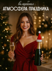 Набор украшений нонвогодних для сервировки праздничного стола «Шапочки Деда Мороза» - Фото 4