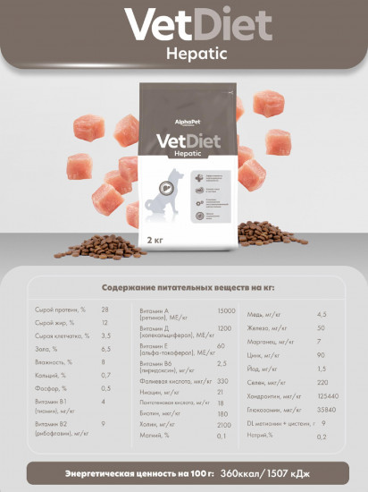 Сухой диетический корм для взрослых собак всех пород при заболеваниях печени