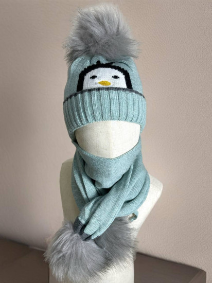 Комплект с шапкой и шарфом детский