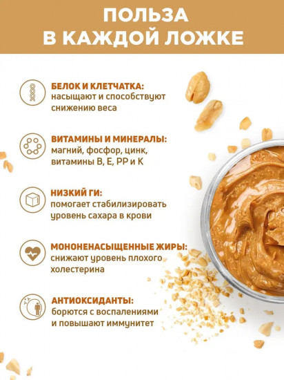 Паста арахисовая без добавок