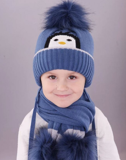 Комплект с шапкой и шарфом детский