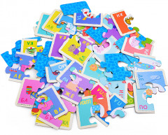 Набор пазлов «Читаем по слогам. Свинка Пеппа» - Фото 1