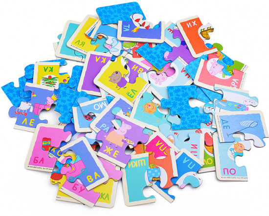 Набор пазлов «Читаем по слогам. Свинка Пеппа»